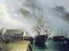 HMS 'Monarch' in Portsmouth