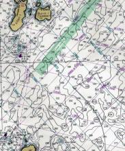 Loran Lines on Penobscot Bay Chart