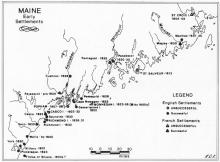 Maine 17th century settlements
