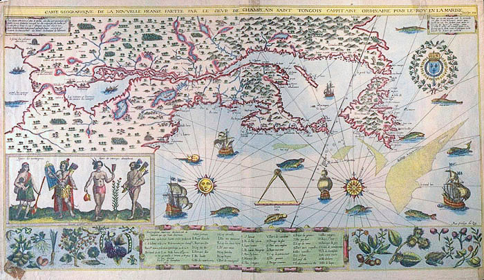 Champlain Map of North America 1612